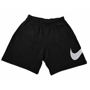 Nike Men’s Black Fleece Shorts White Swoosh Size XL Athletic Casual